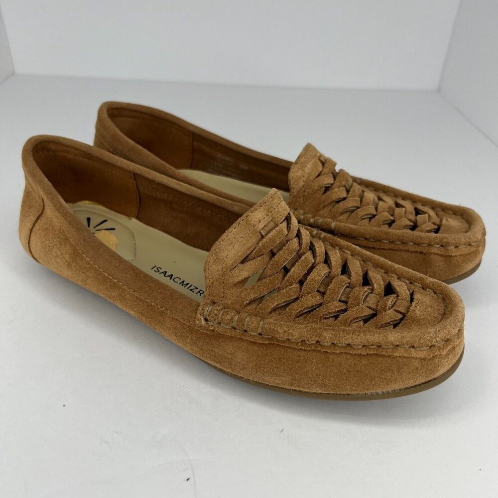 Isaac Mizrahi Womens A272931 Manton Brown Suede Slip-On Moccasin Size 5M Loafers - Picture 2 of 10